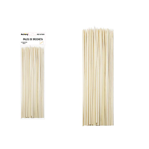 Palos de brochetas de bambú 0.6*40cm 25pcs