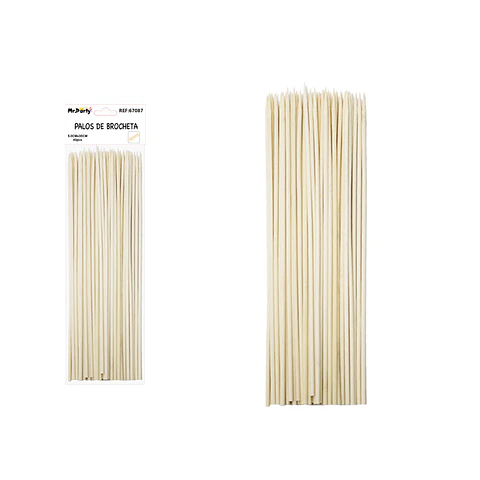 Palos de brochetas de bambú 0.6*30cm 25pcs