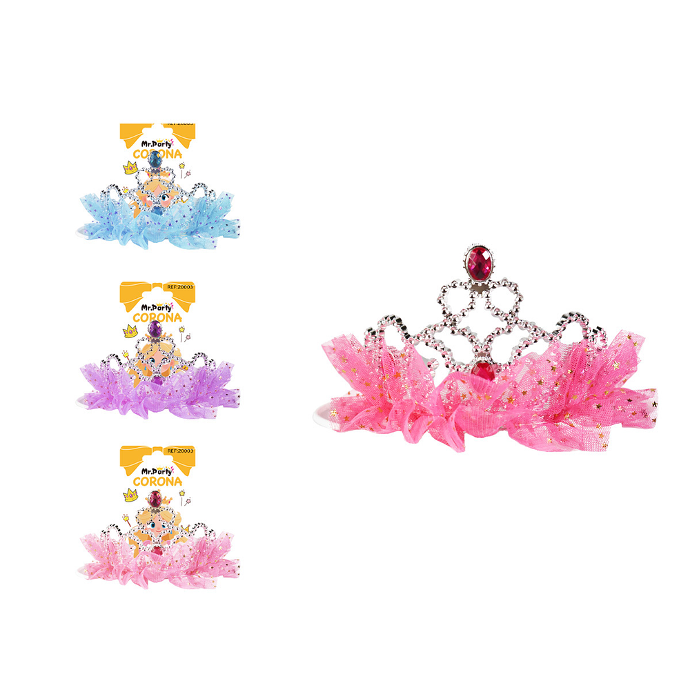 Corona con diamantes y encaje Color Aleatorio