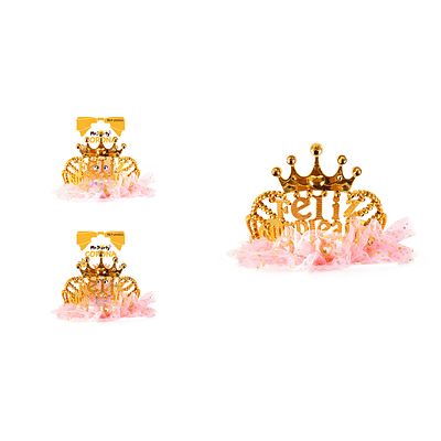 Corona con diamantes y encaje Color Aleatorio