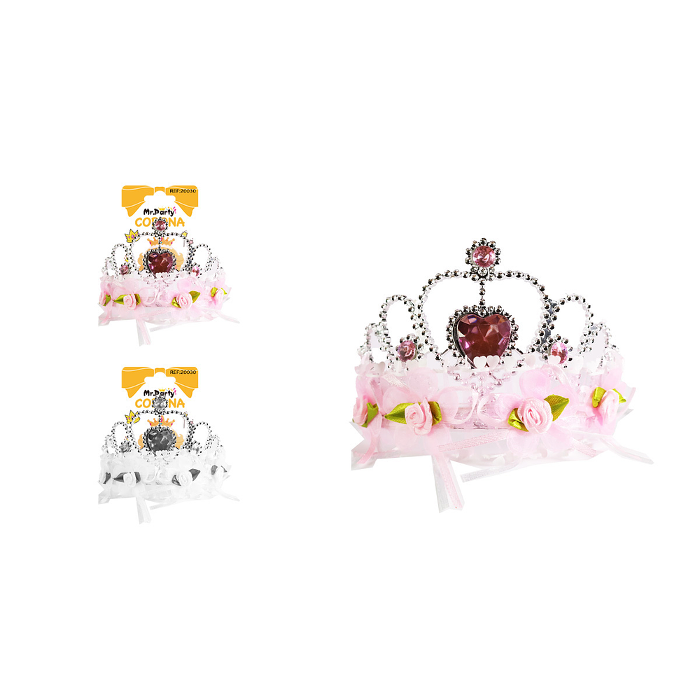 Corona con diamantes y flores Color Aleatorio