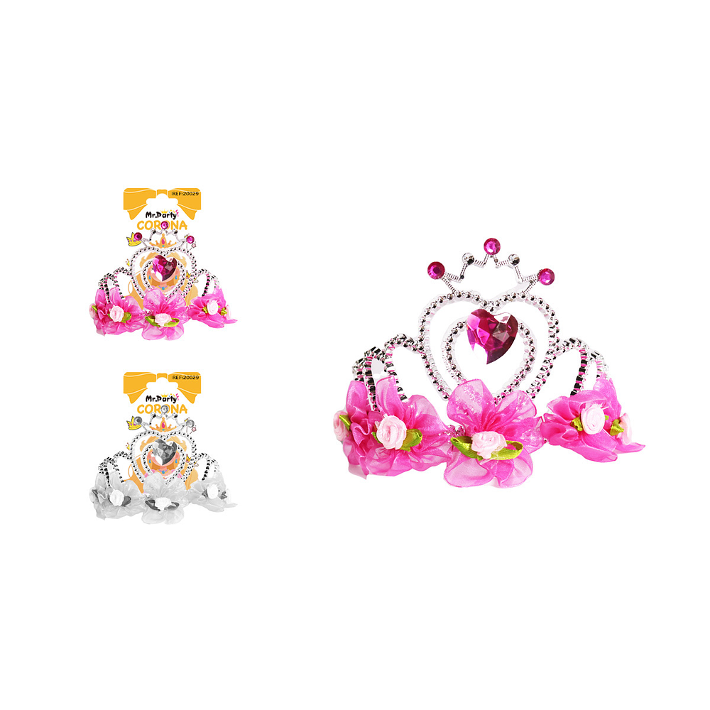 Corona con diamantes y flores Color Aleatorio