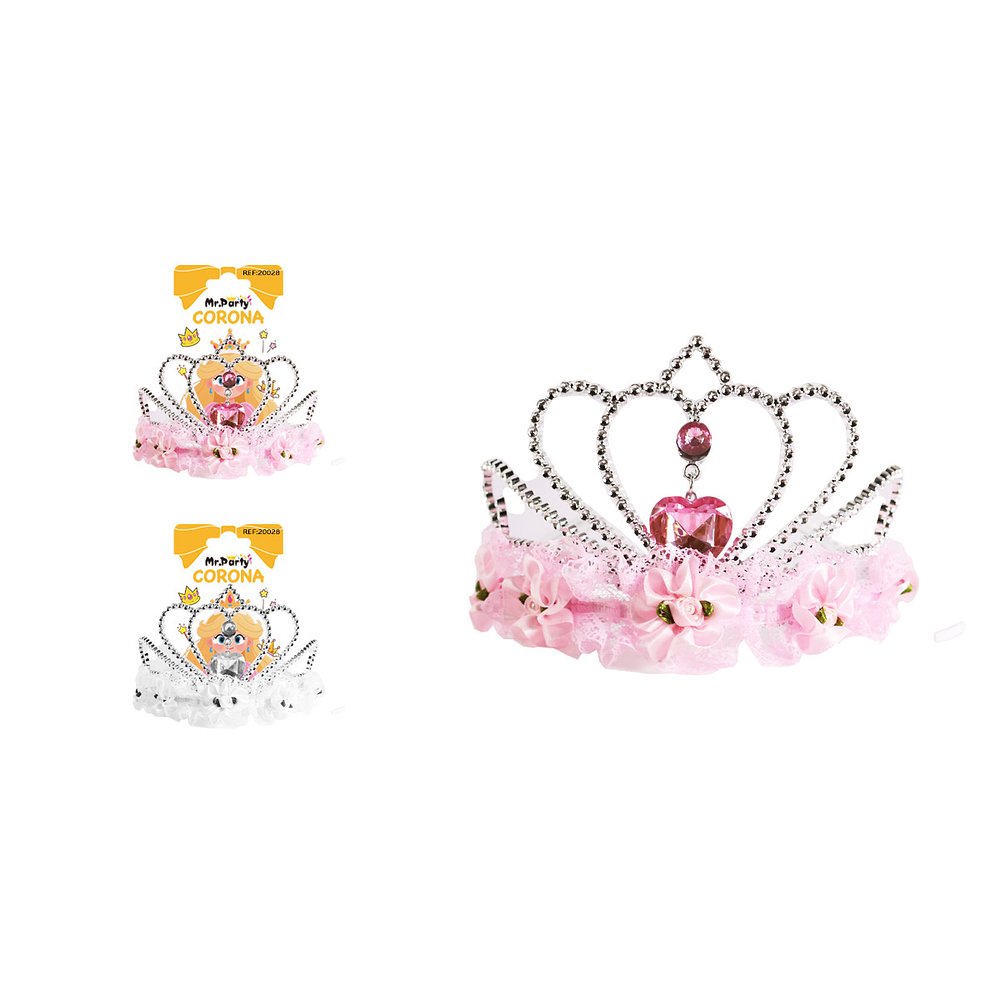 Corona con diamantes y flores Color Aleatorio