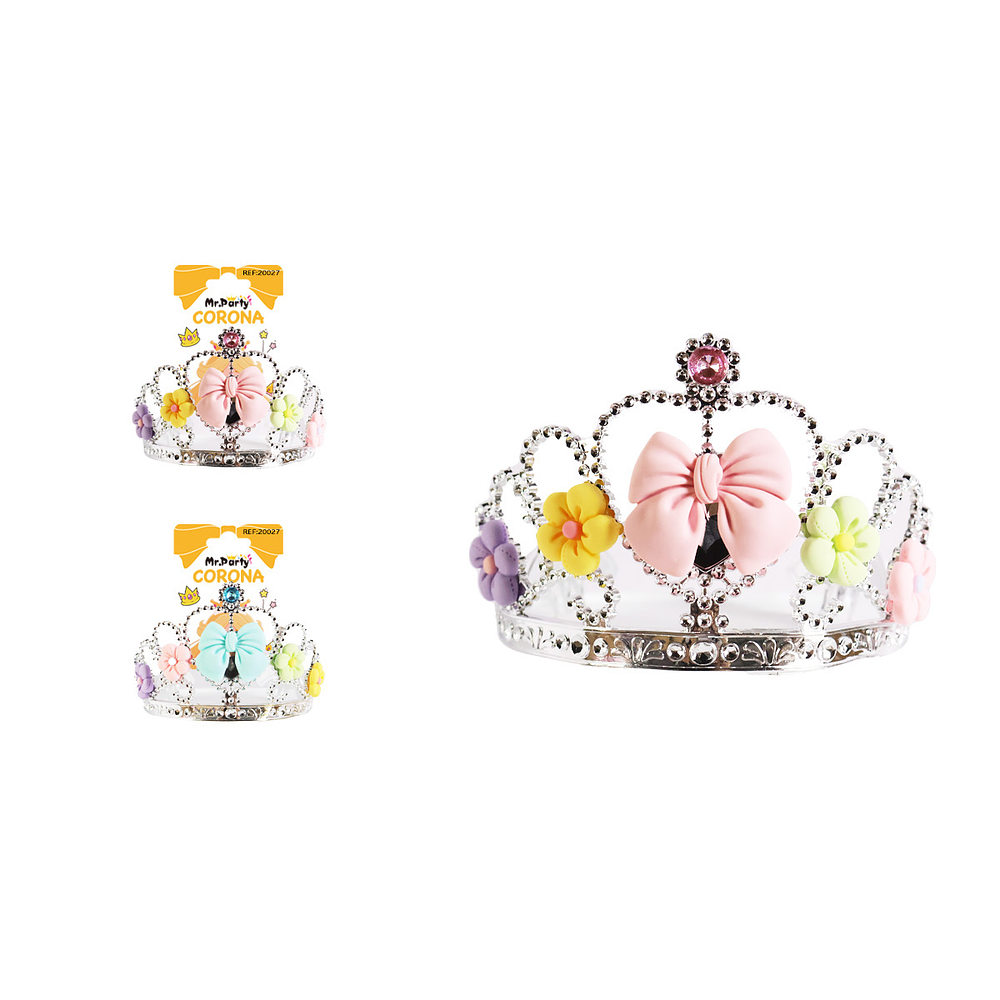 Corona con lazo y flores Color Aleatorio