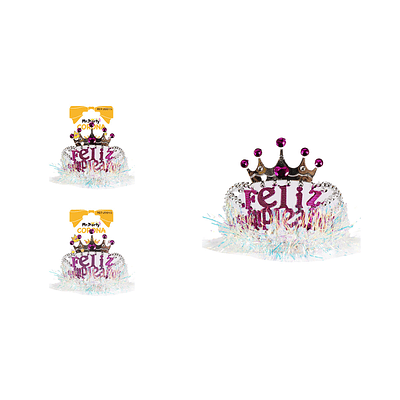 Corona de cumpleaños con hilo brillante Color Aleatorio