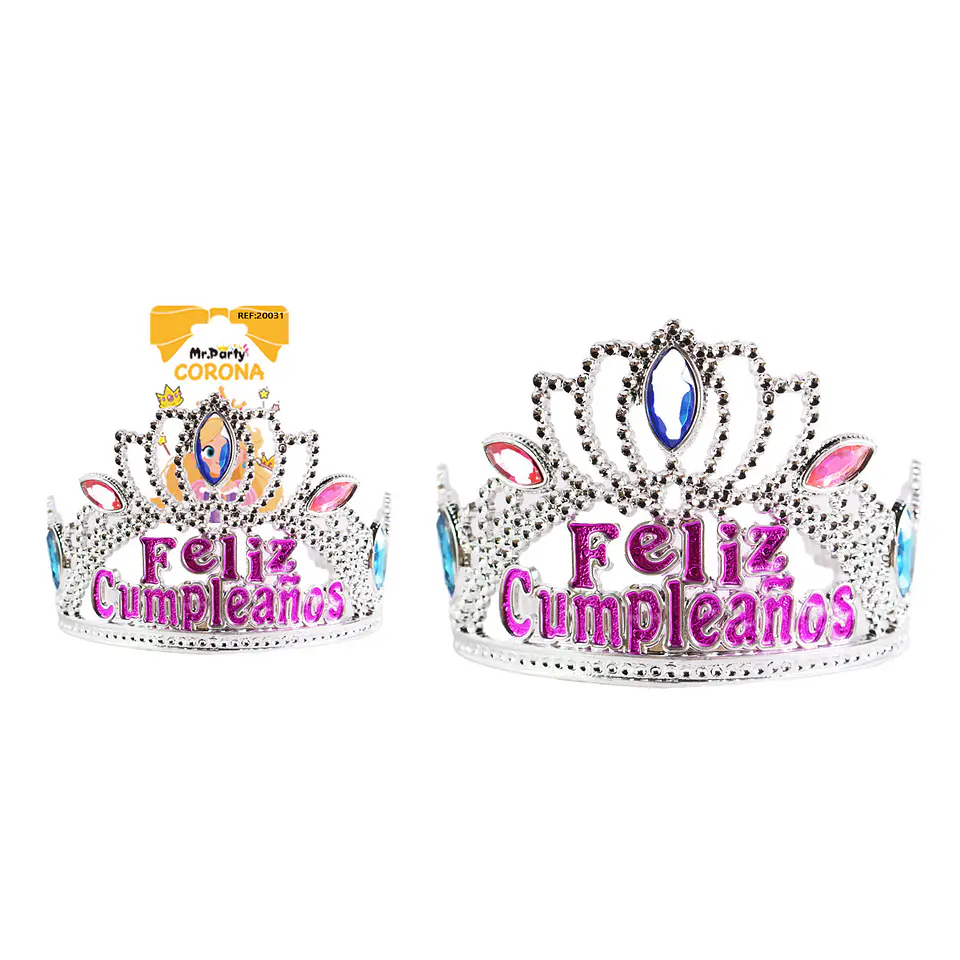 Corona de cumpleaños con diamantes Color Aleatorio 1