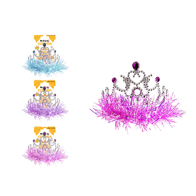 Corona con diamantes y hilo brillante Color Aleatorio