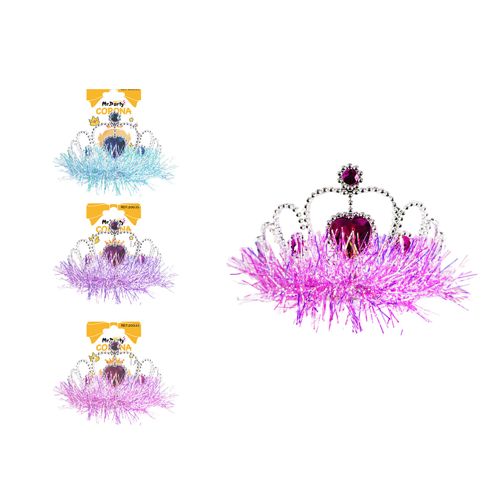 Corona con diamantes y hilo brillante Color Aleatorio