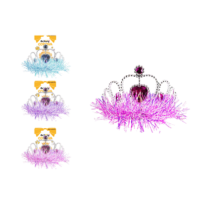 Corona con diamantes y hilo brillante Color Aleatorio