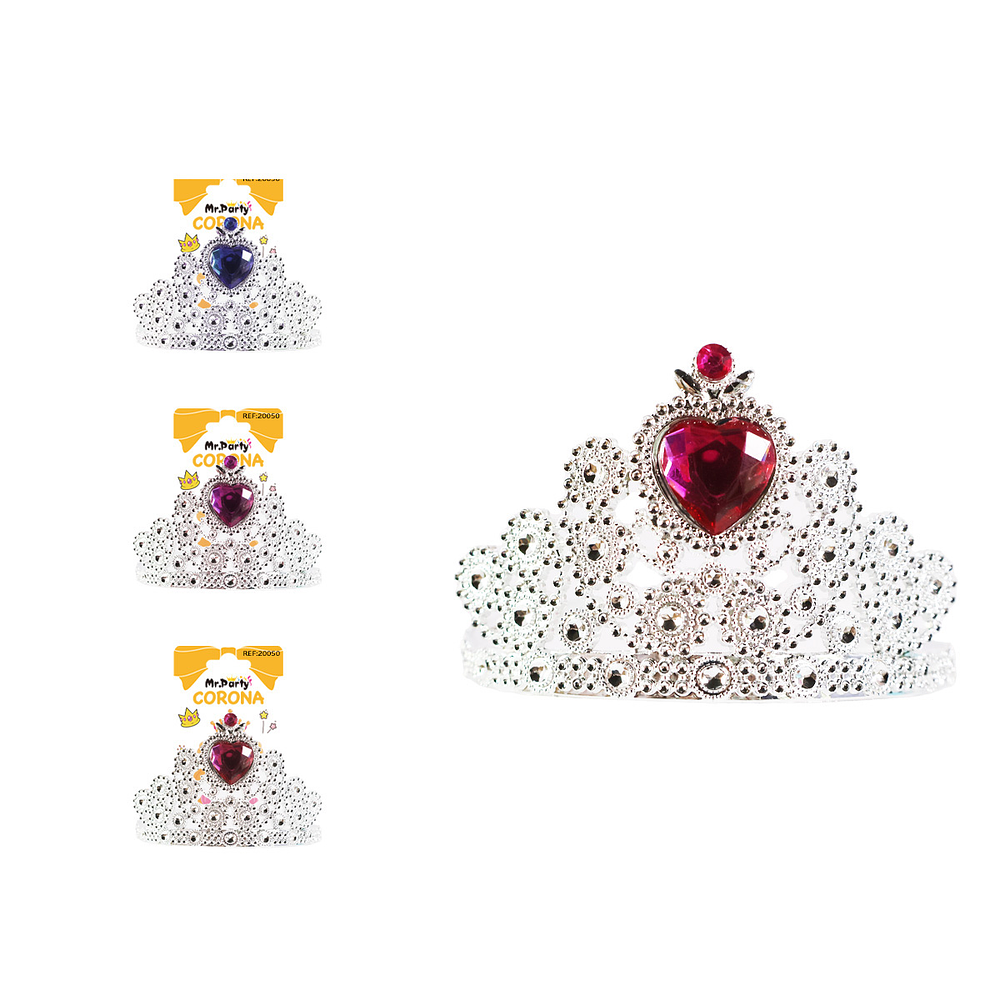 Corona con corazón y diamantes Color Aleatorio