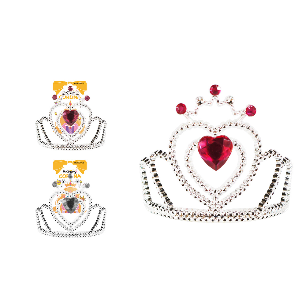 Corona con corazón y diamantes Color Aleatorio