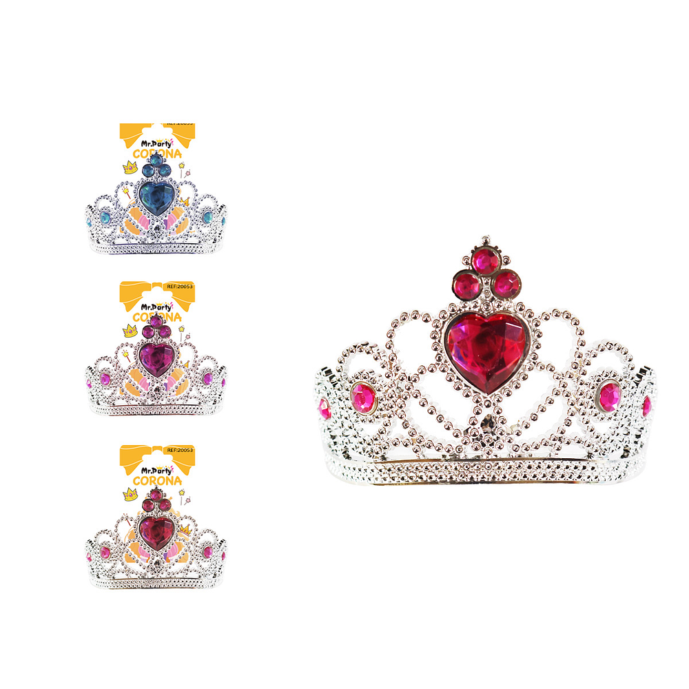 Corona con corazón y diamantes Color Aleatorio