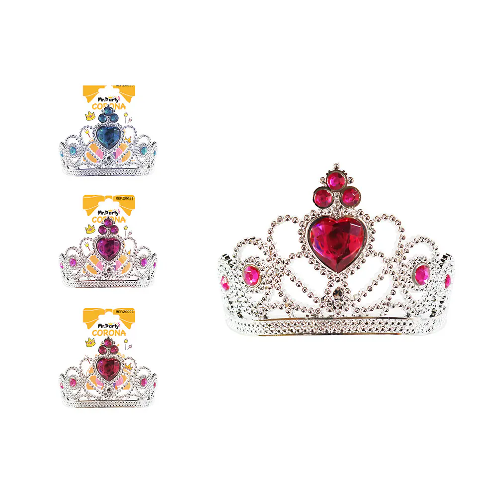 Corona con corazón y diamantes Color Aleatorio 1