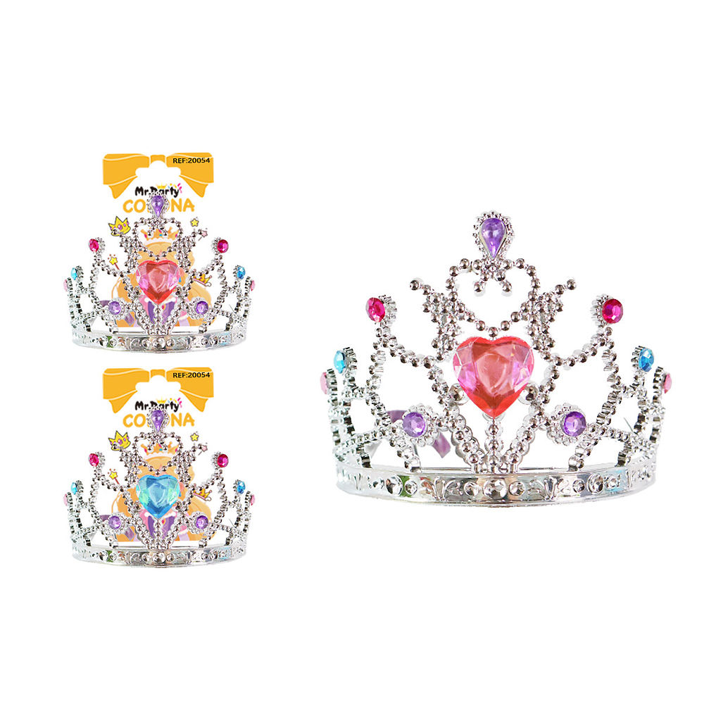 Corona con corazón y diamantes Color Aleatorio