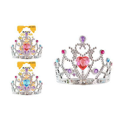 Corona con corazón y diamantes Color Aleatorio