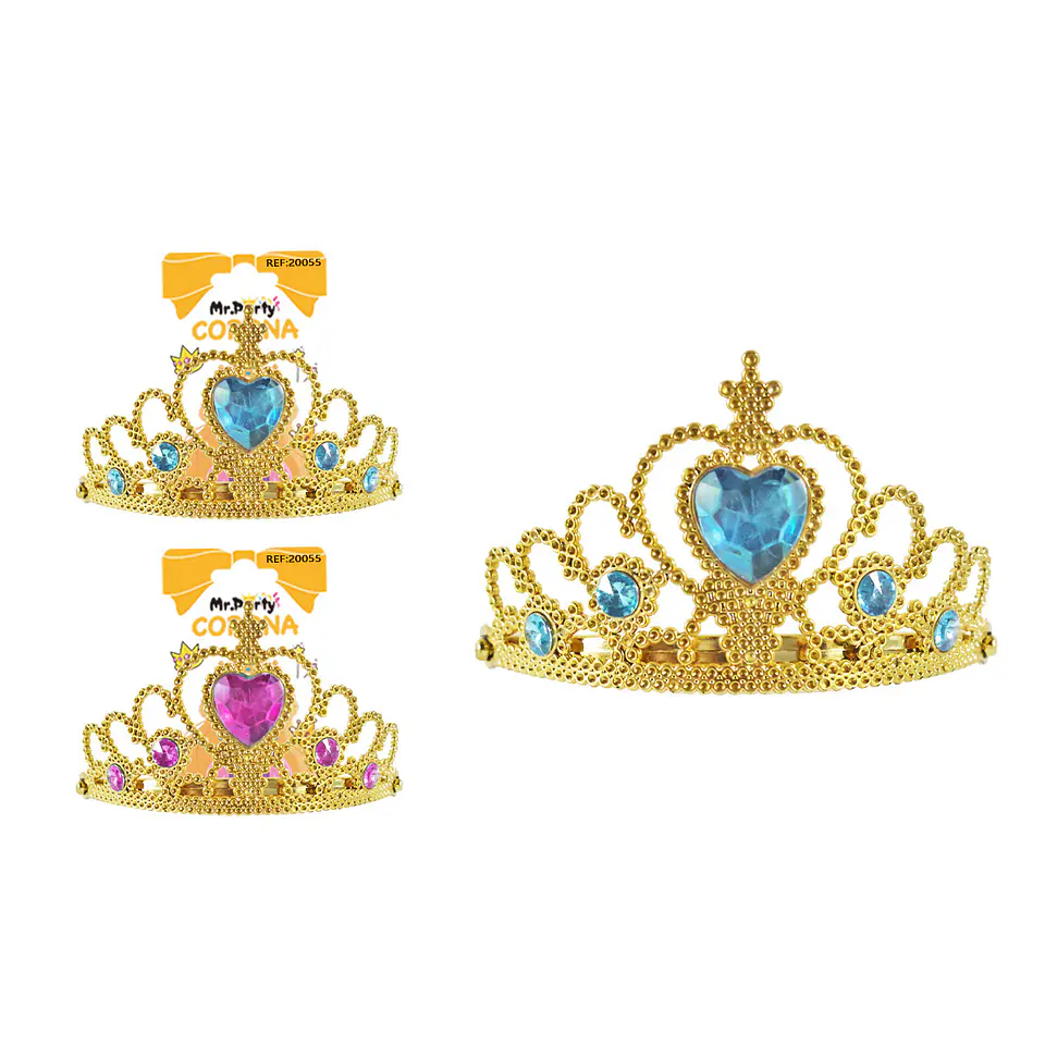 Corona con corazón y diamantes Color Aleatorio 1