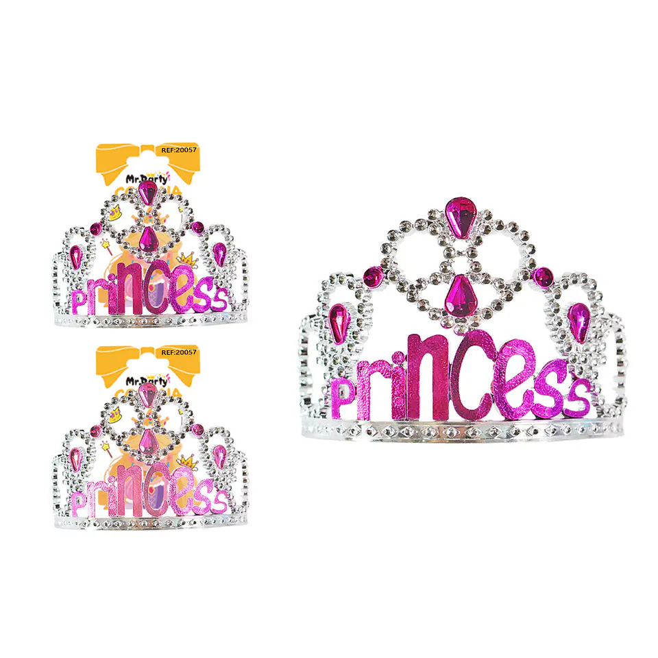Corona de princesa con diamantes Color Aleatorio 1