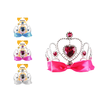 Corona con lazo y diamantes de corazón Color Aleatorio