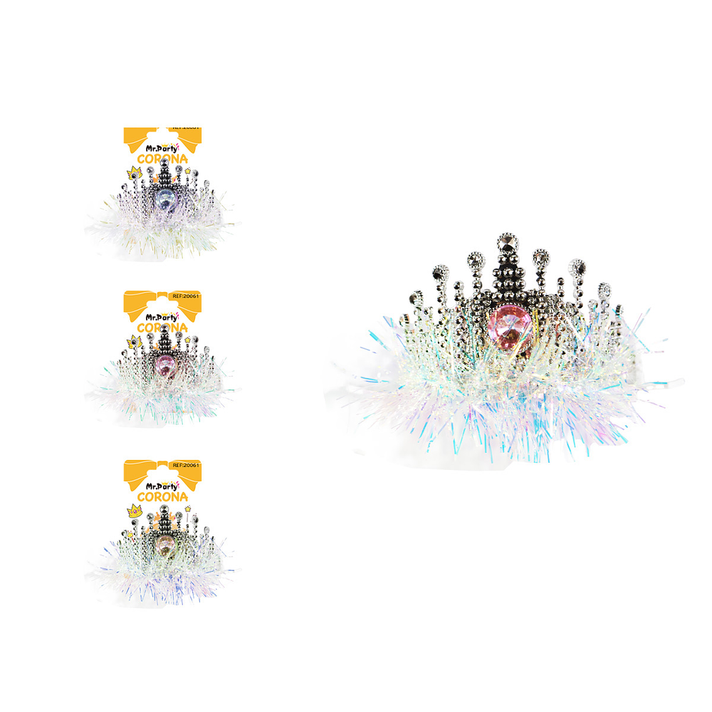 Corona de hilo brillante con luces y diamants Color Aleatorio
