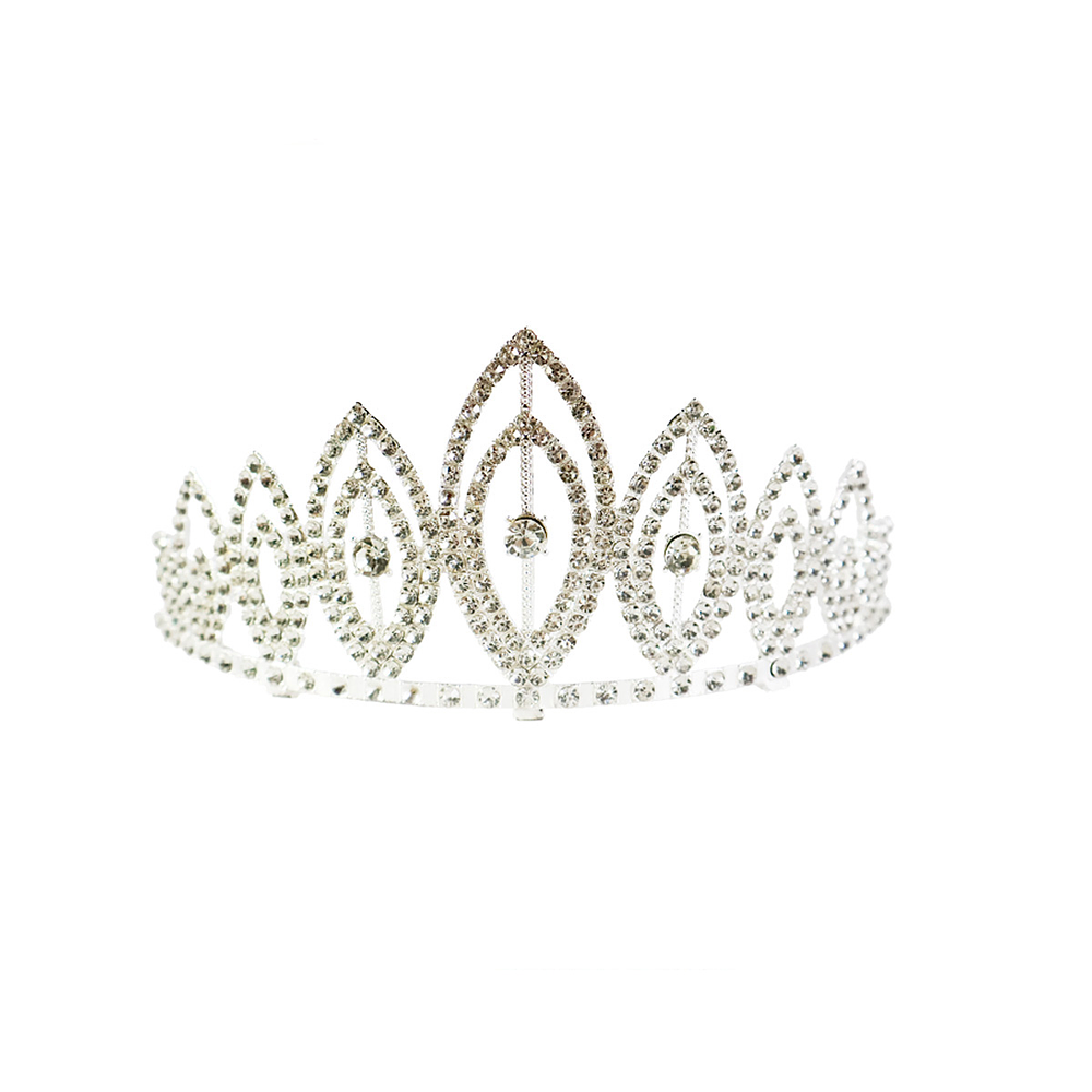 Corona aleación con diamantes 12.5*6cm 1pcs