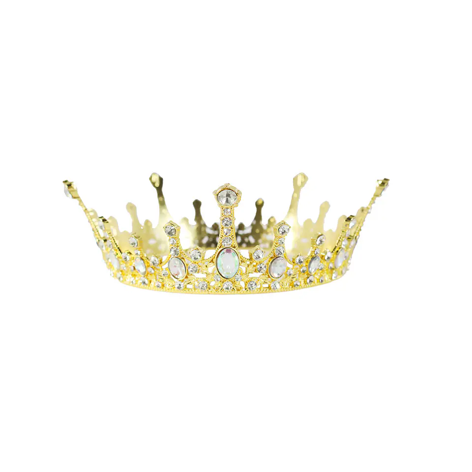 Corona aleación con diamantes 13.5*5.5*17cm 1pcs 1