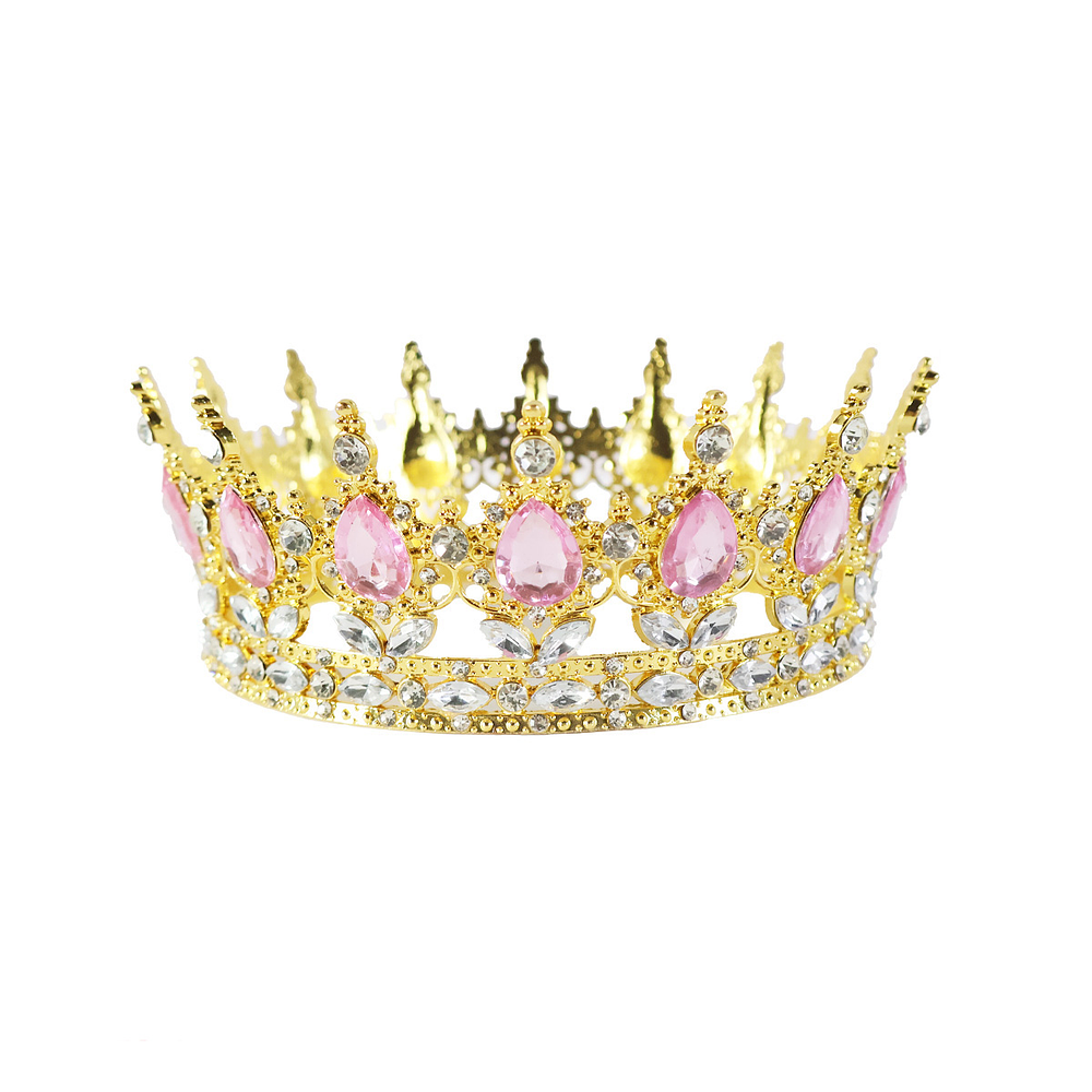 Corona aleación con diamantes 12.5*5.5*15cm 1pcs