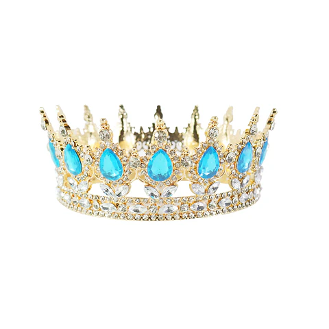 Corona aleación con diamantes 12.5*5.5*15cm 1pcs
