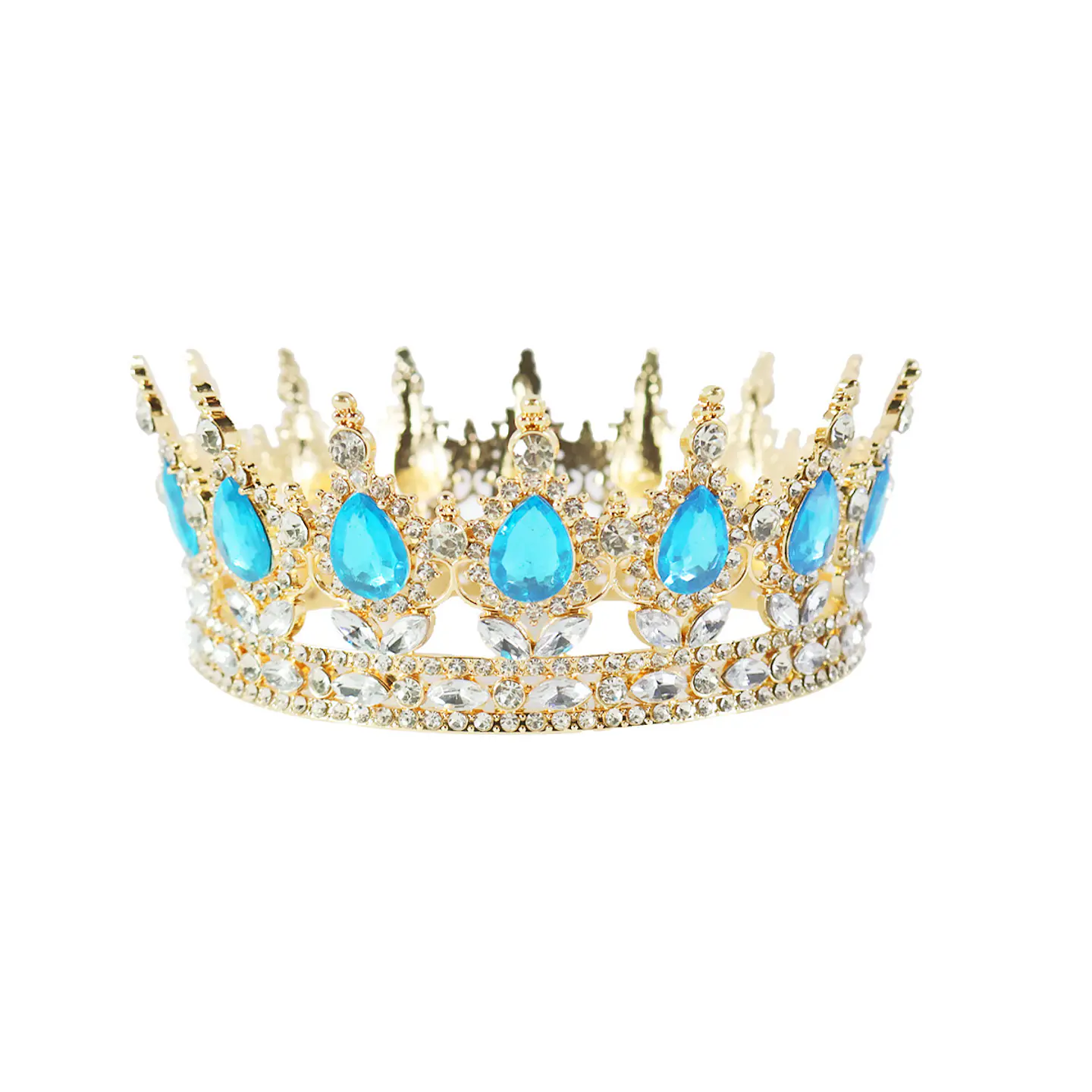 Corona aleación con diamantes 12.5*5.5*15cm 1pcs 1