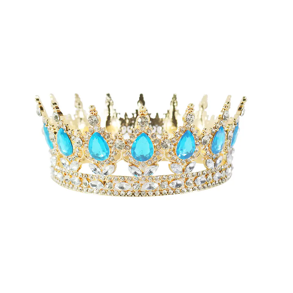 Corona aleación con diamantes 12.5*5.5*15cm 1pcs 1