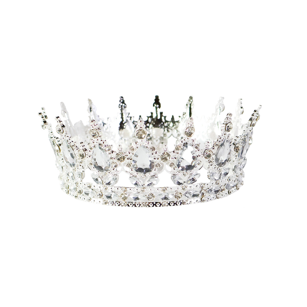 Corona aleación con diamantes 12.5*5.5*15cm 1pcs