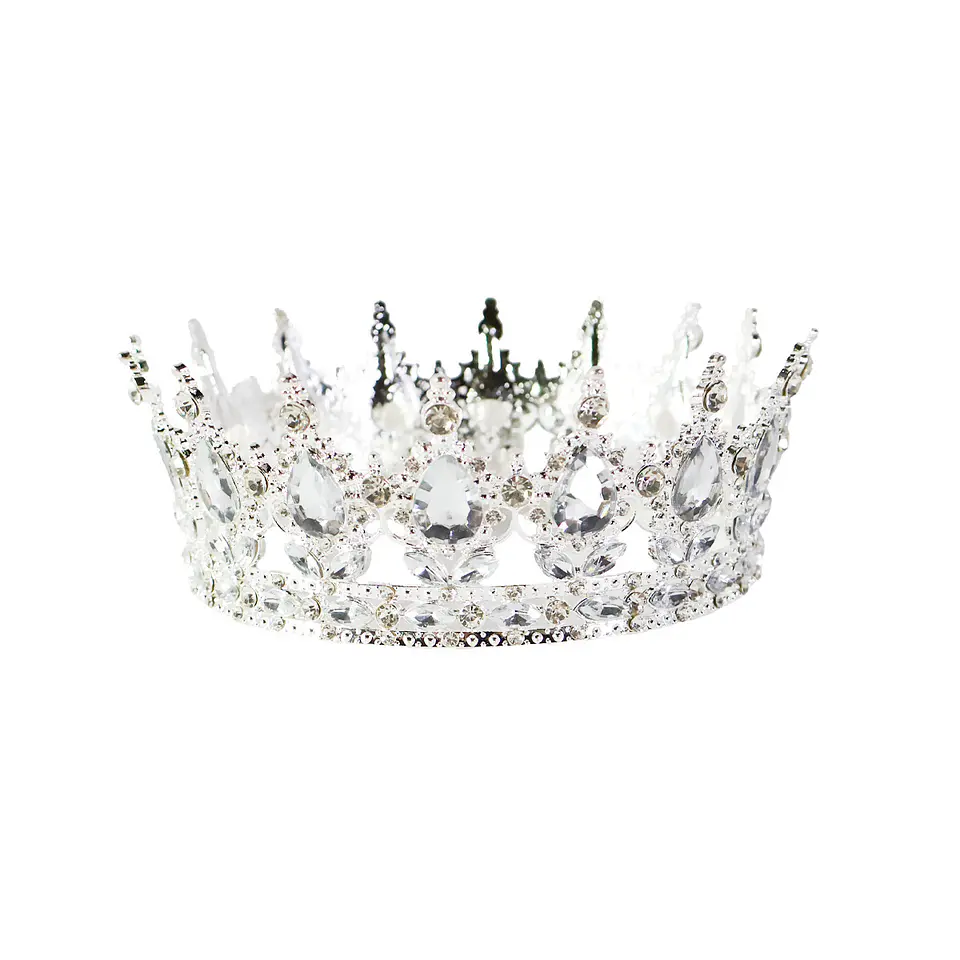 Corona aleación con diamantes 12.5*5.5*15cm 1pcs 1