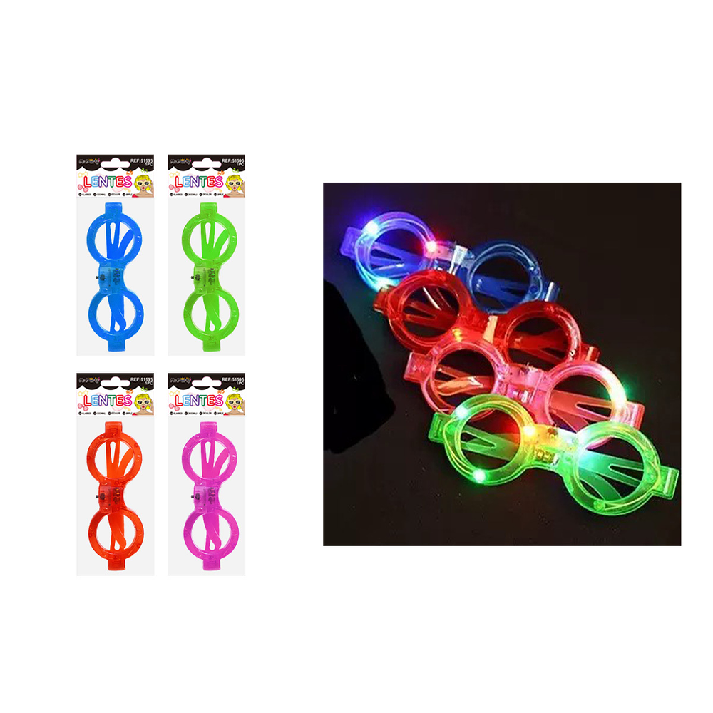 Lentes de fiestas redondos 6 luces Color Aleatorio