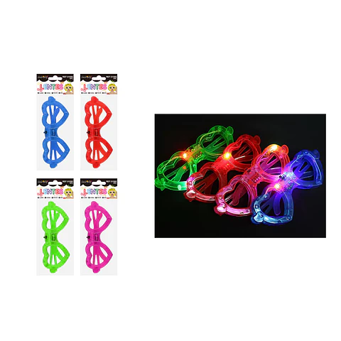 Lentes de fiestas con forma de corazón 6 luces Color Aleatorio