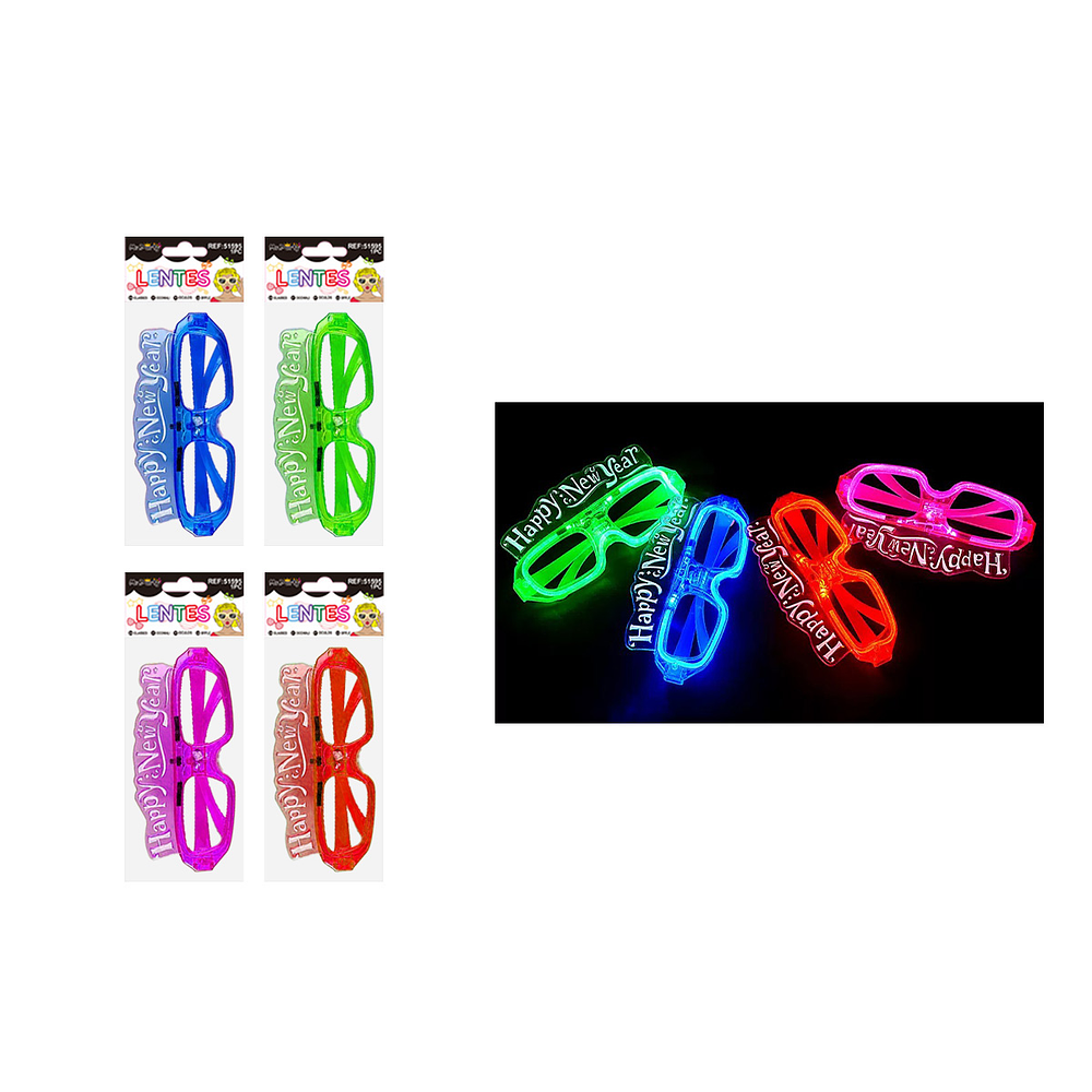 Lentes de fiestas Feliz Año Nuevo Color Aleatorio