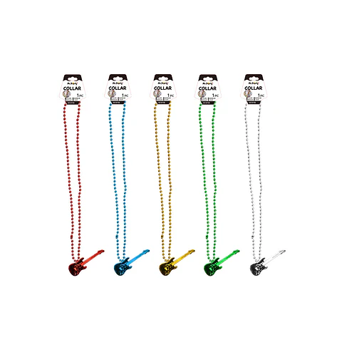 Collar decorativo de cuentas colgante guitarra 80cm 1pc Color Aleatorio