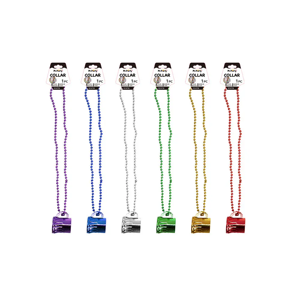 Collar decorativo de cuentas colgante vaso de cerveza 80cm 1pc Color Aleatorio 1