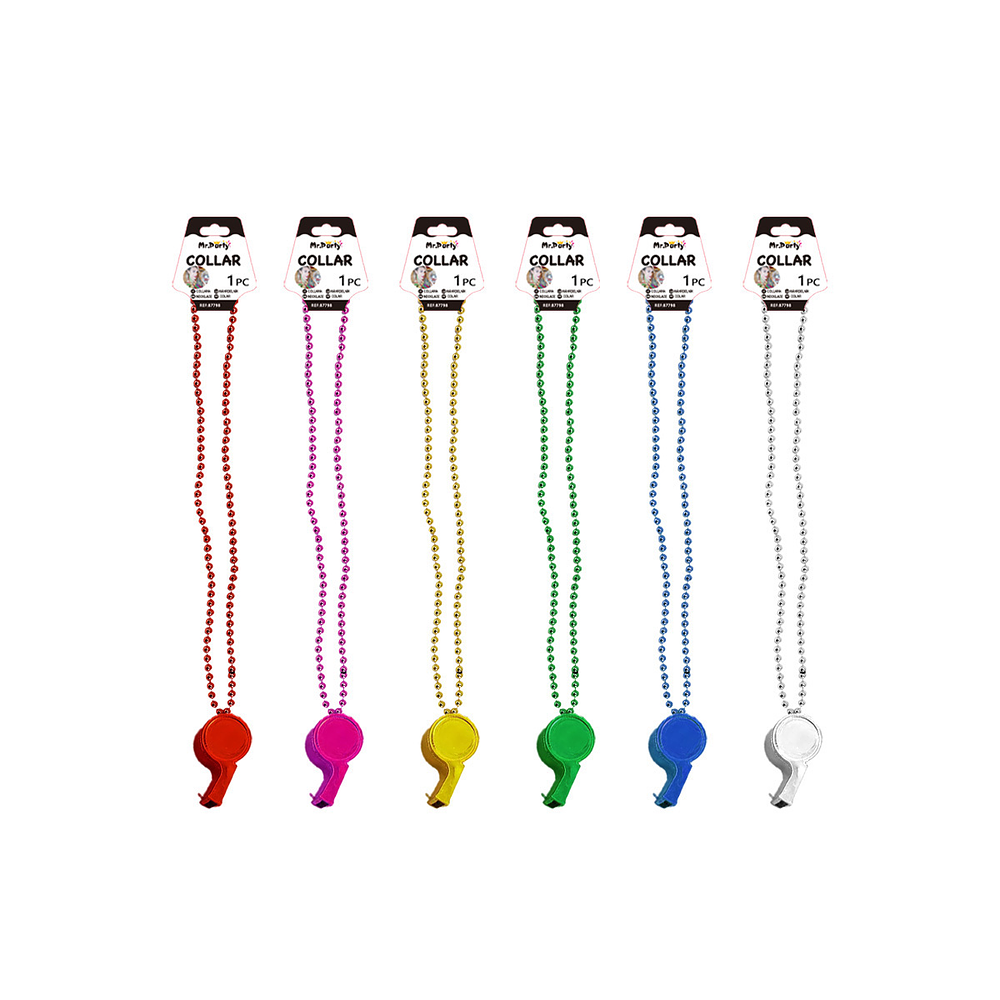 Collar decorativo de cuentas colgante silbato 80cm 1pc Color Aleatorio