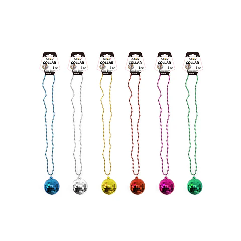 Collar decorativo de cuentas colgante planeta 84cm 1pc Color Aleatorio