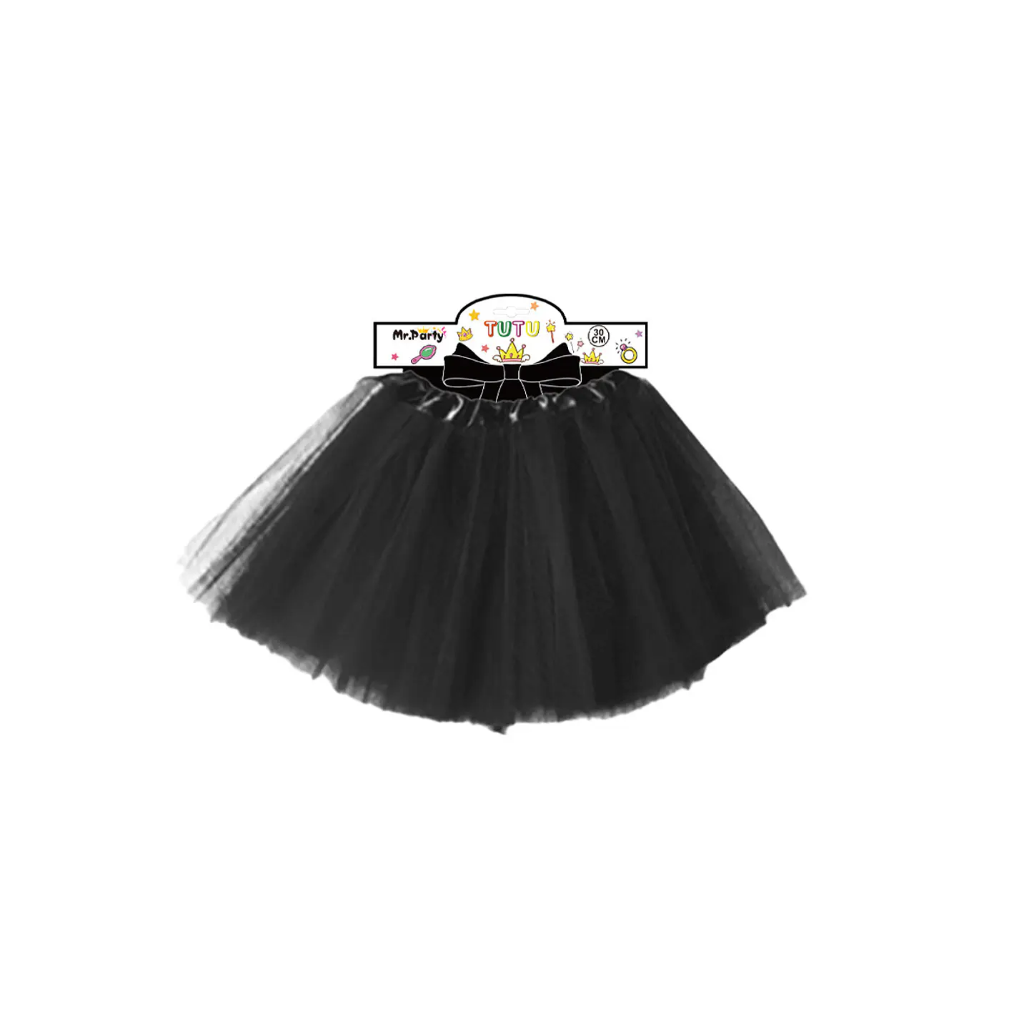 Falda tutú negro 40cm 1