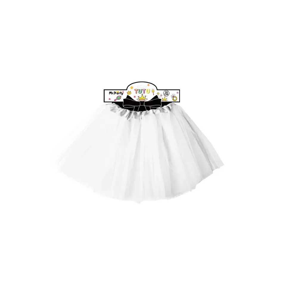 Falda tutú blanca 40cm 1