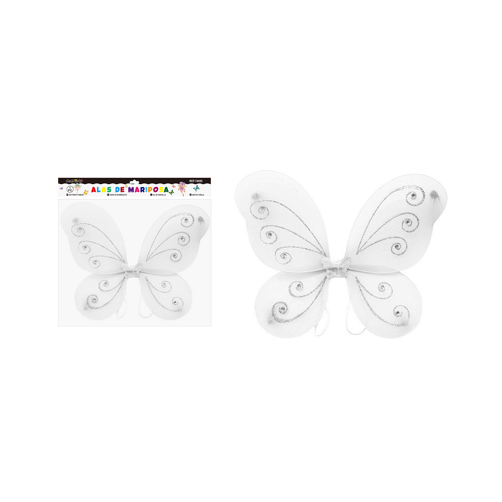 Alas de mariposa con brillo