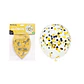 Globos de látex con confetti de redondo dorado y negro 90cm - Miniatura 1