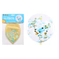 Globos de látex con confetti de redondo dorado y azul 90cm - Miniatura 1