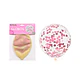 Globos de látex con confetti de redondo rosa 90cm - Miniatura 1
