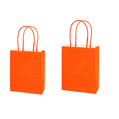 Bolsa de papel kraft pequeña naranja 15*21*8cm 12pcs