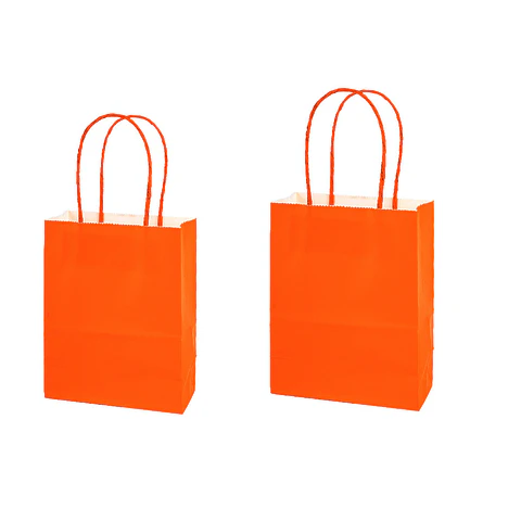 Bolsa de papel kraft extra grande naranja 31*42*12cm 12pcs