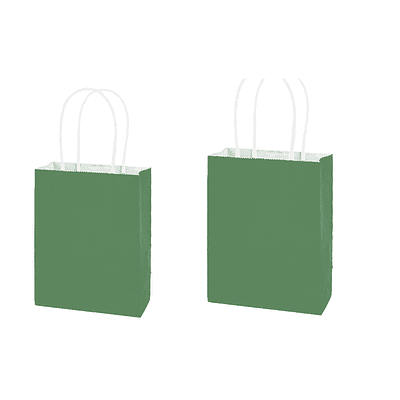 Bolsa de papel kraft pequeña verde oscuro 15*21*8cm 12pcs