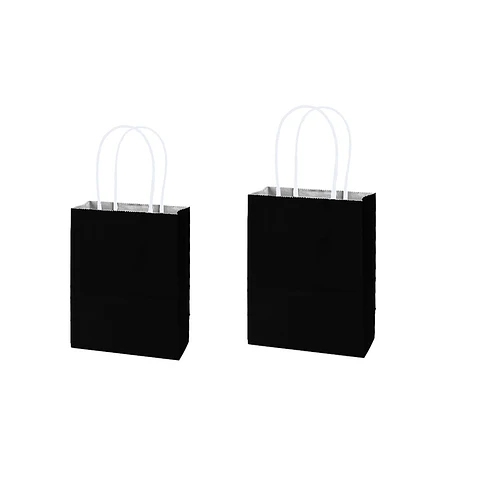 Bolsa de papel kraft mini negro 12*15*6cm 12pcs