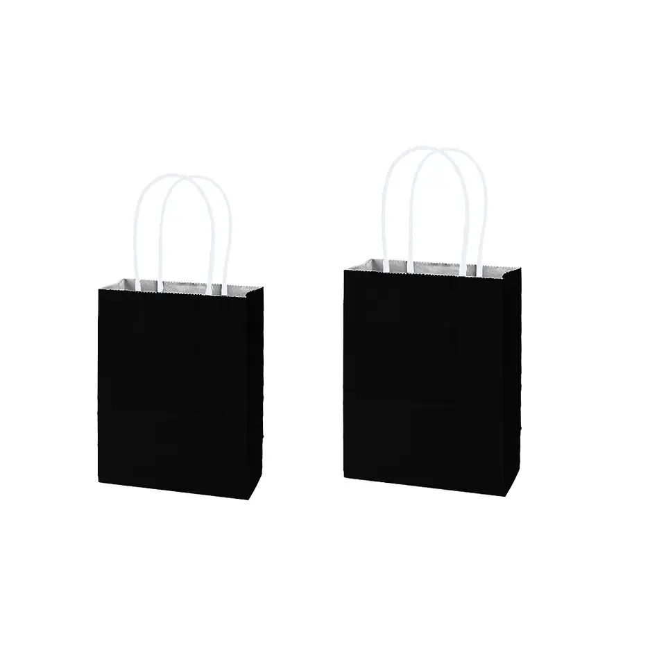 Bolsa de papel kraft mini negro 12*15*6cm 12pcs 1