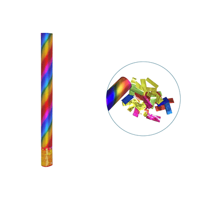 Lanza confeti tiras multicolor 40cm 20g 1pc